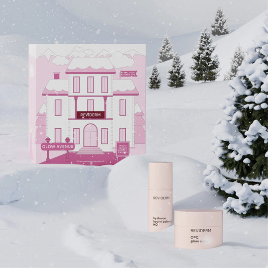 Reviderm OPC Glow Mask + Hyaluron Hydro Balance HD limituotas Kalėdinis rinkinys